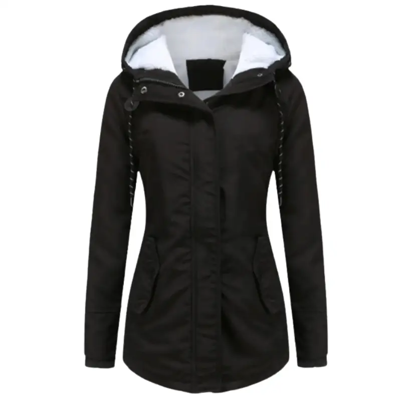 Parka femme militaire avec fourrure - Image 4