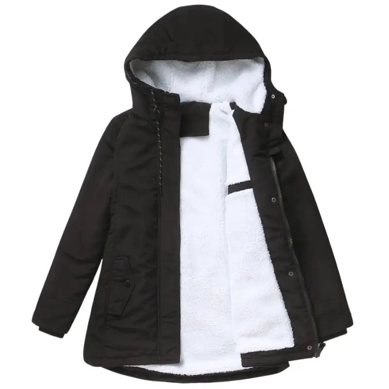 Parka femme militaire avec fourrure - Image 7