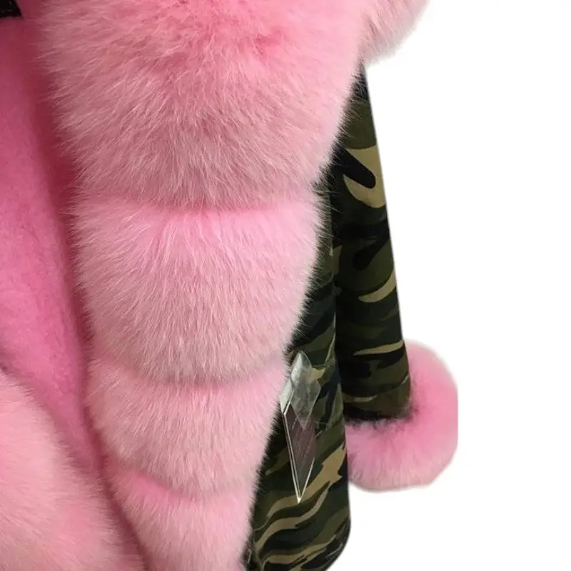 Parka militaire avec fourrure rose - Image 13
