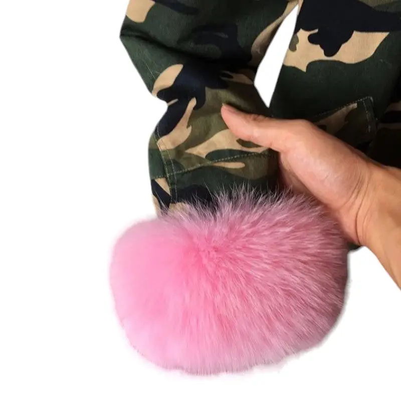 Parka militaire avec fourrure rose - Image 14