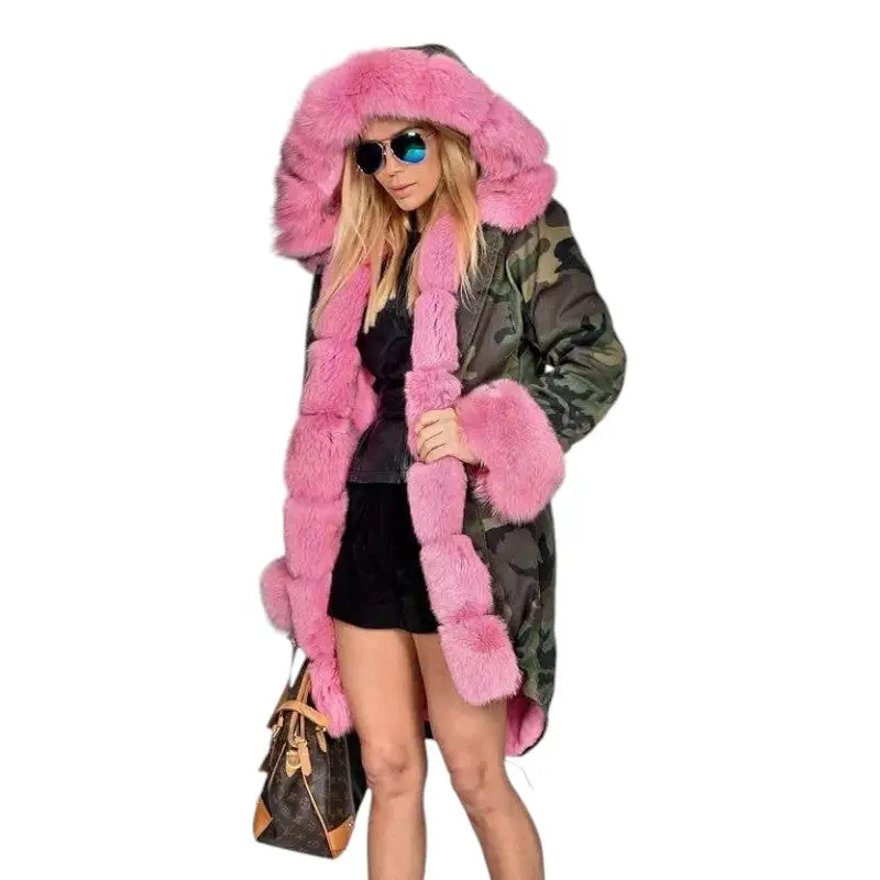 Parka militaire avec fourrure rose - Image 6