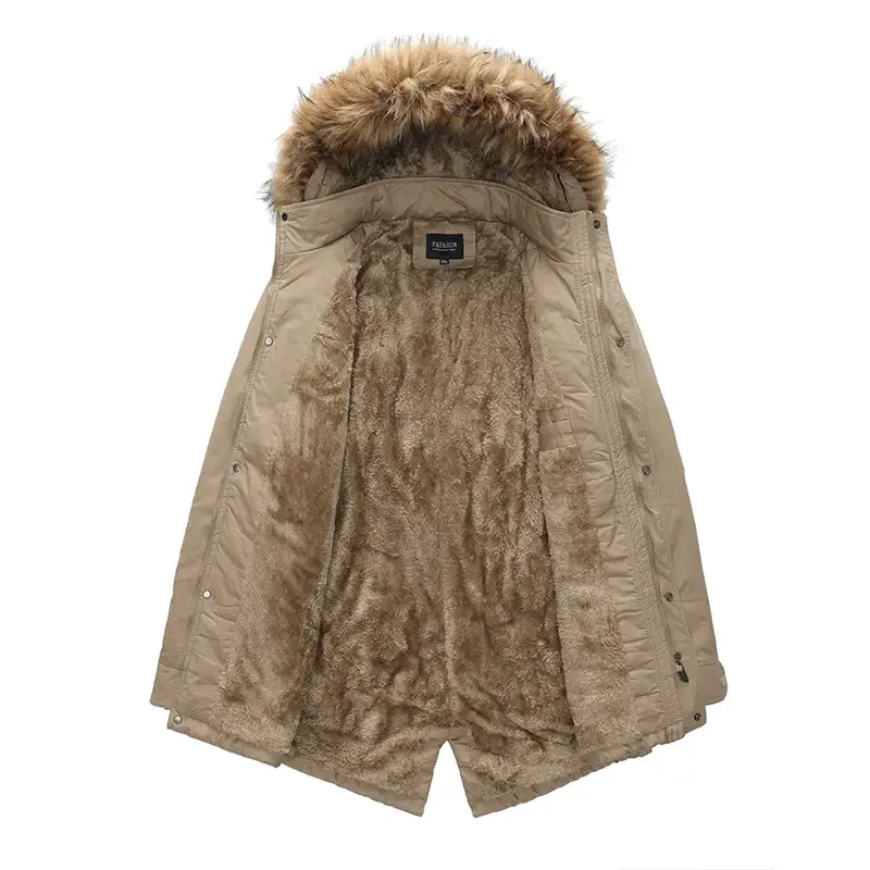 Parka militaire fourrure beige - Image 3