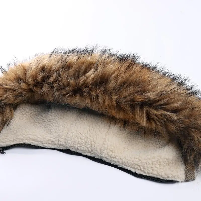 Parka militaire fourrure beige - Image 4