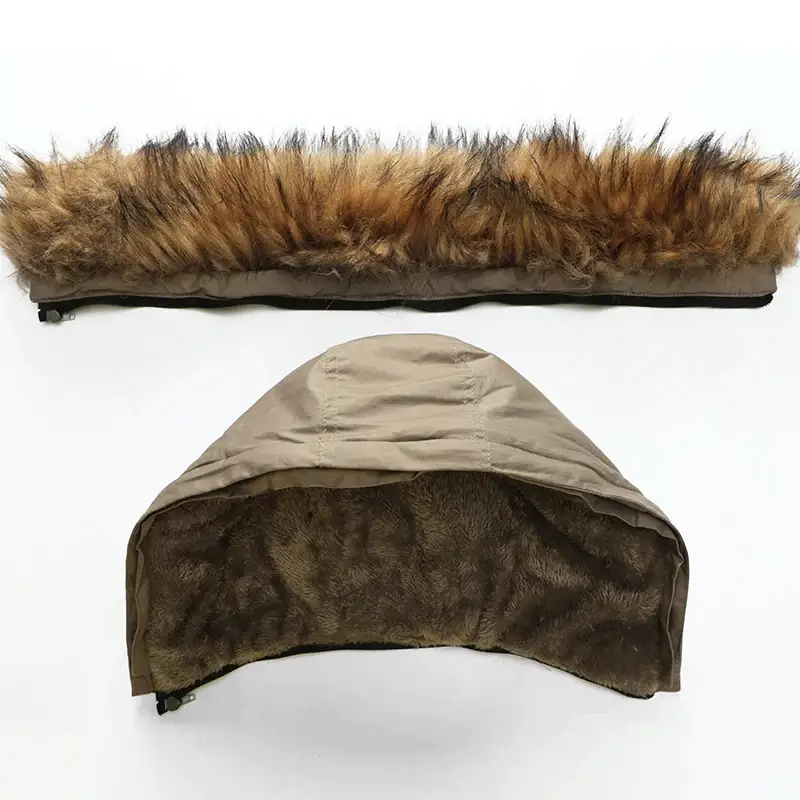 Parka militaire fourrure beige - Image 5