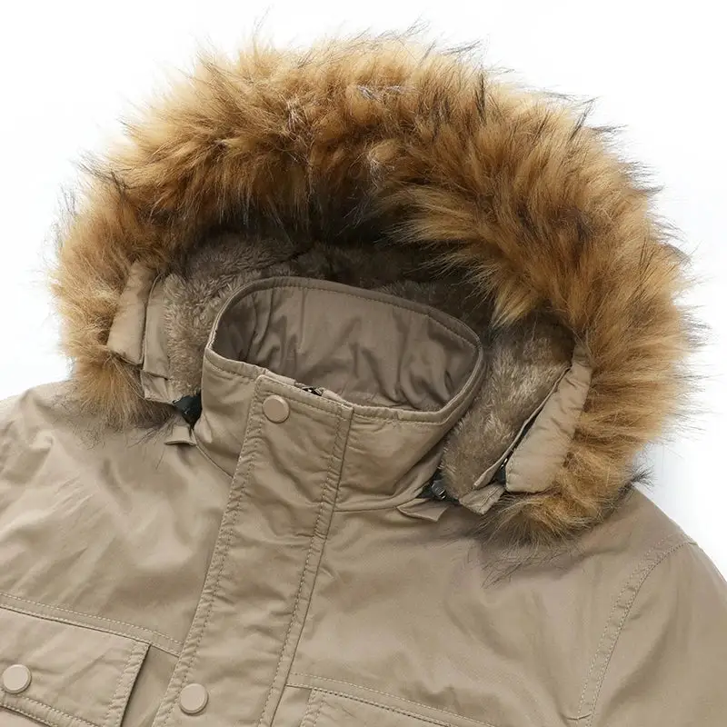 Parka militaire fourrure beige - Image 6