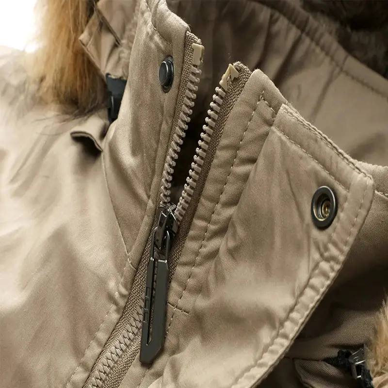Parka militaire fourrure beige - Image 7