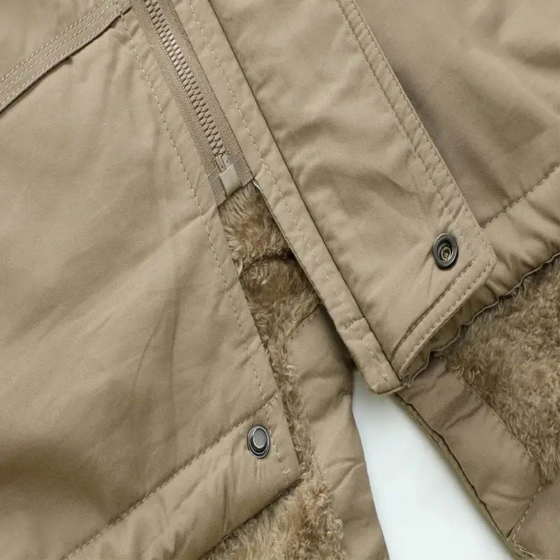 Parka militaire fourrure beige - Image 8