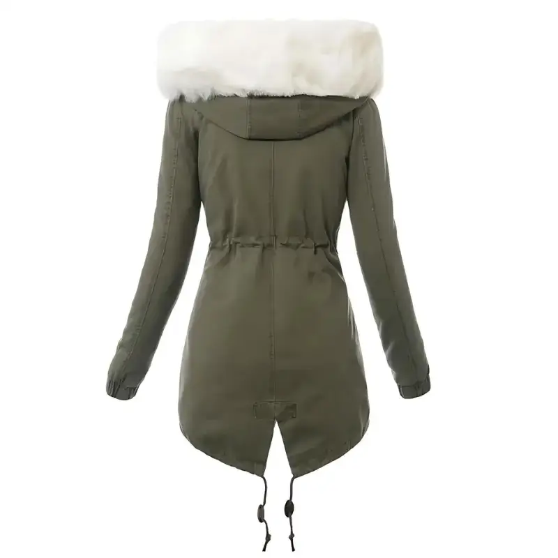 Parka militaire fourrure blanche - Image 3