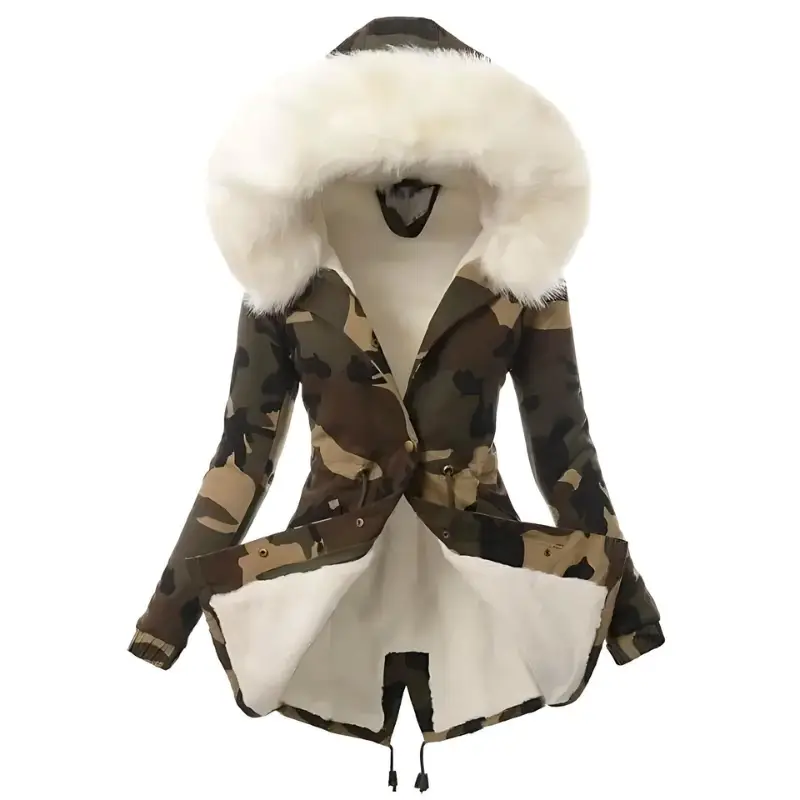 Parka militaire fourrure blanche - Image 5