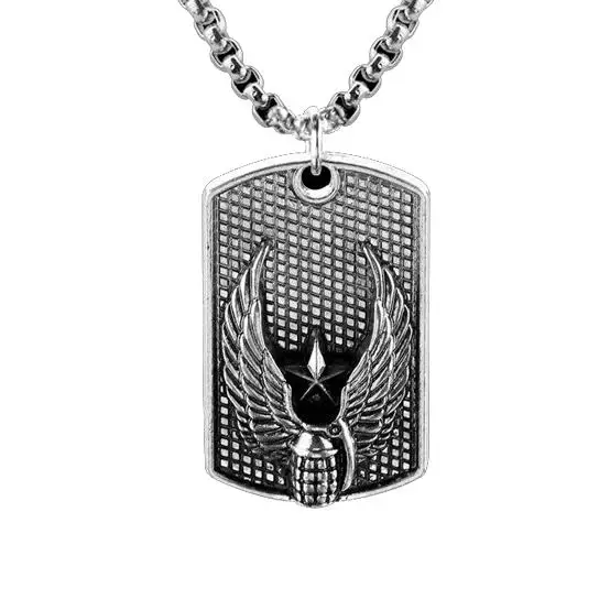PLAQUE MILITAIRE - AIGLE SANGLANT (ARGENT) - Image 5