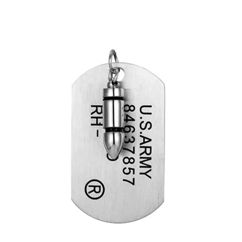 PLAQUE MILITAIRE AVEC MOTIF MUNITION (ACIER INOXYDABLE) - Image 10