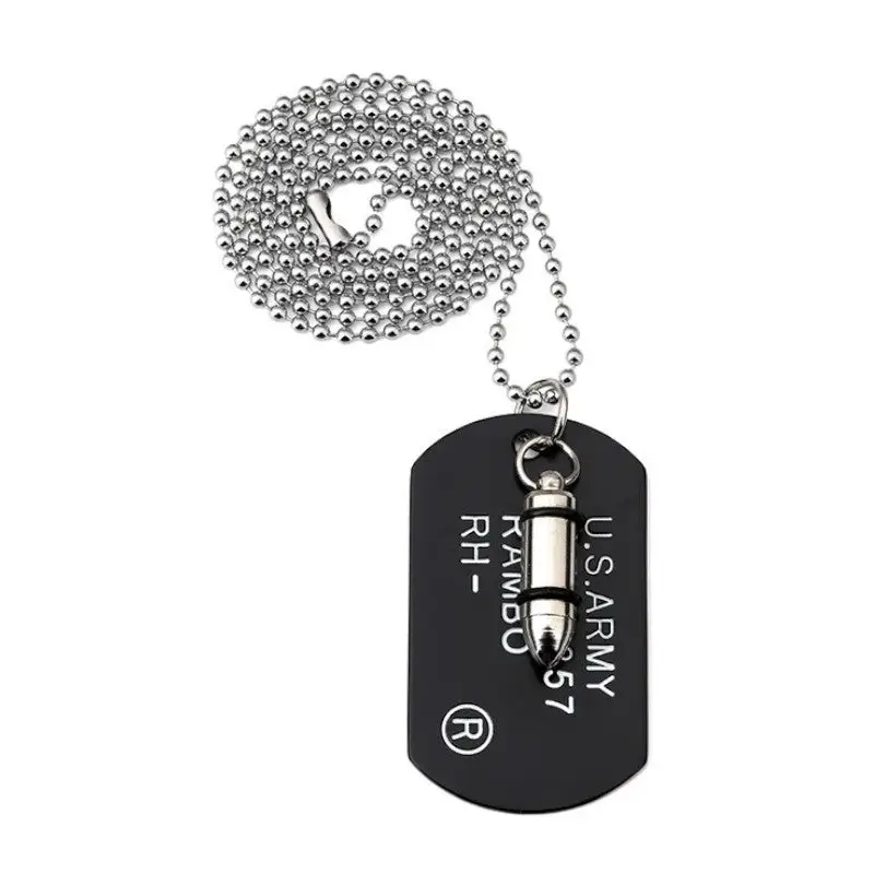 PLAQUE MILITAIRE AVEC MOTIF MUNITION (ACIER INOXYDABLE) - Image 13