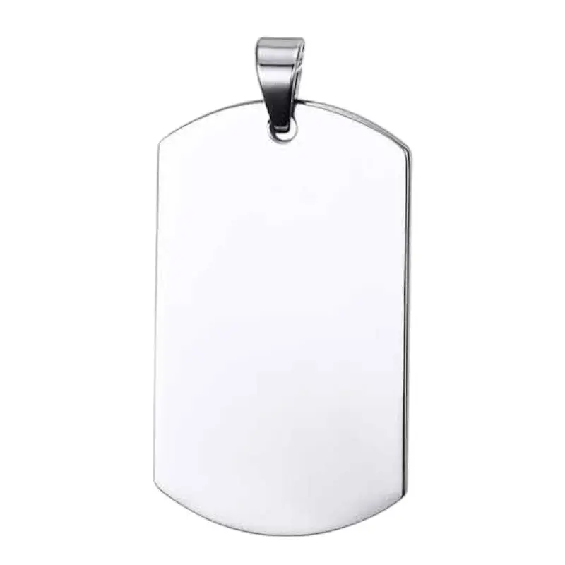 PLAQUE MILITAIRE EN TAILLE UNIQUE (ARGENT) - Image 4