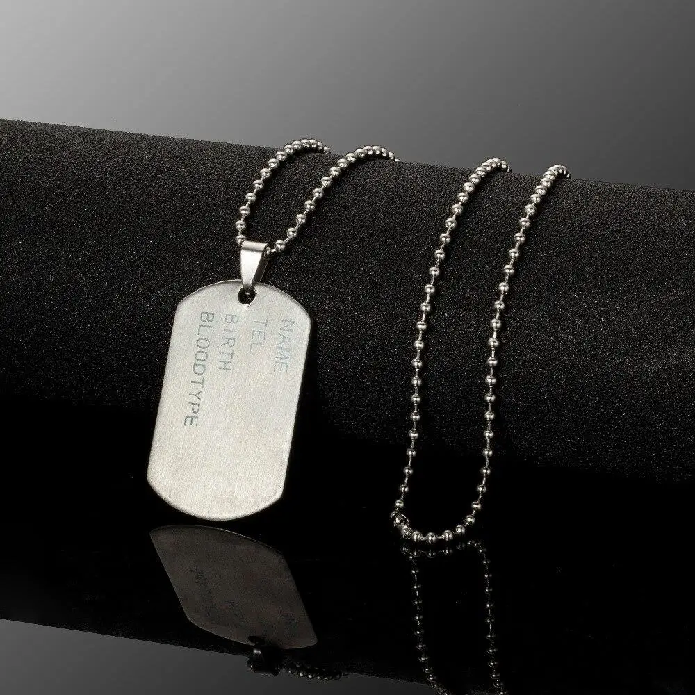 PLAQUE MILITAIRE SIMPLISTE (ACIER INOXYDABLE) - Image 3