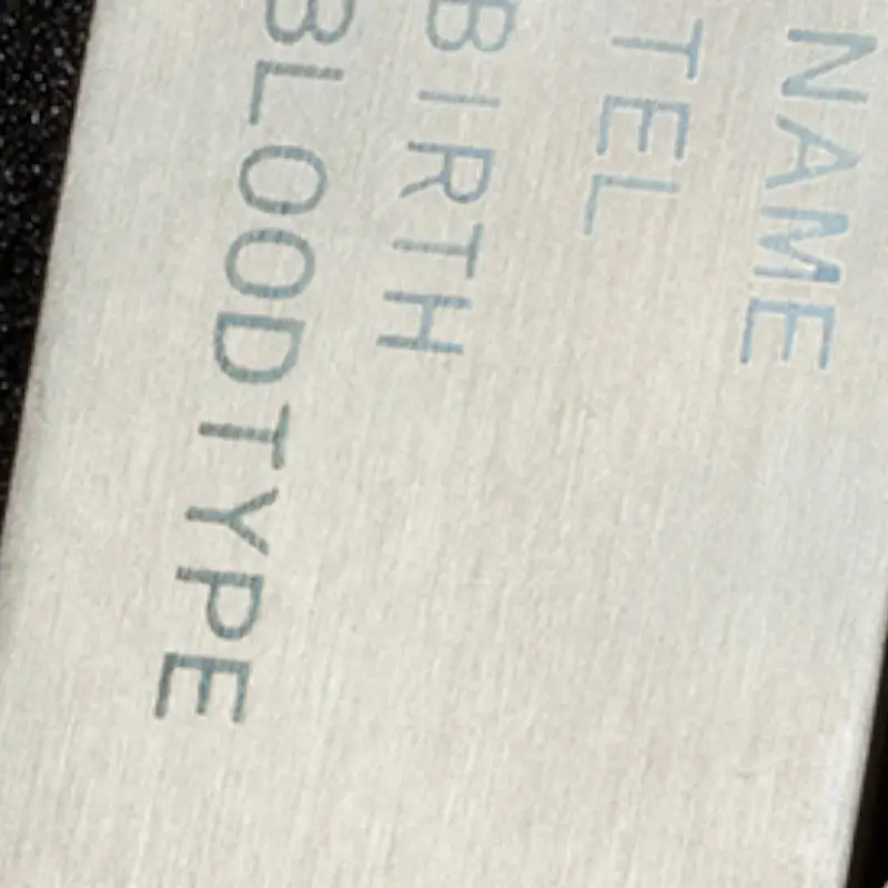 PLAQUE MILITAIRE SIMPLISTE (ACIER INOXYDABLE) - Image 6