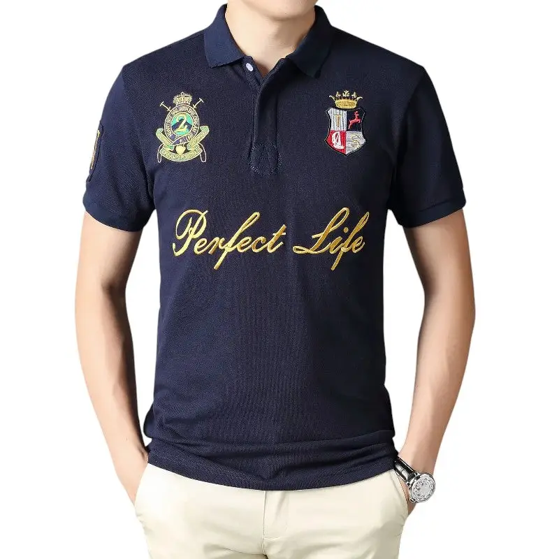 Polo bleu marine police - Image 3
