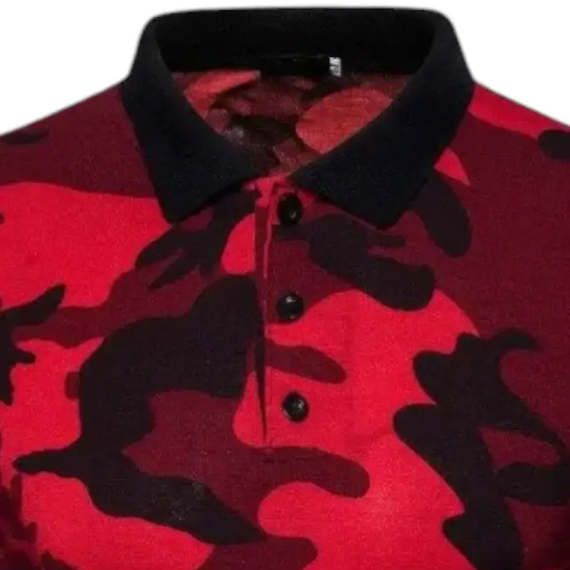 POLO MILITAIRE - CAMOUFLAGE ROUGE - Image 3