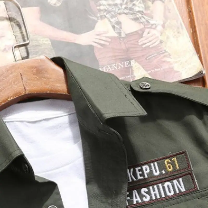 Pull vert militaire homme - Image 5
