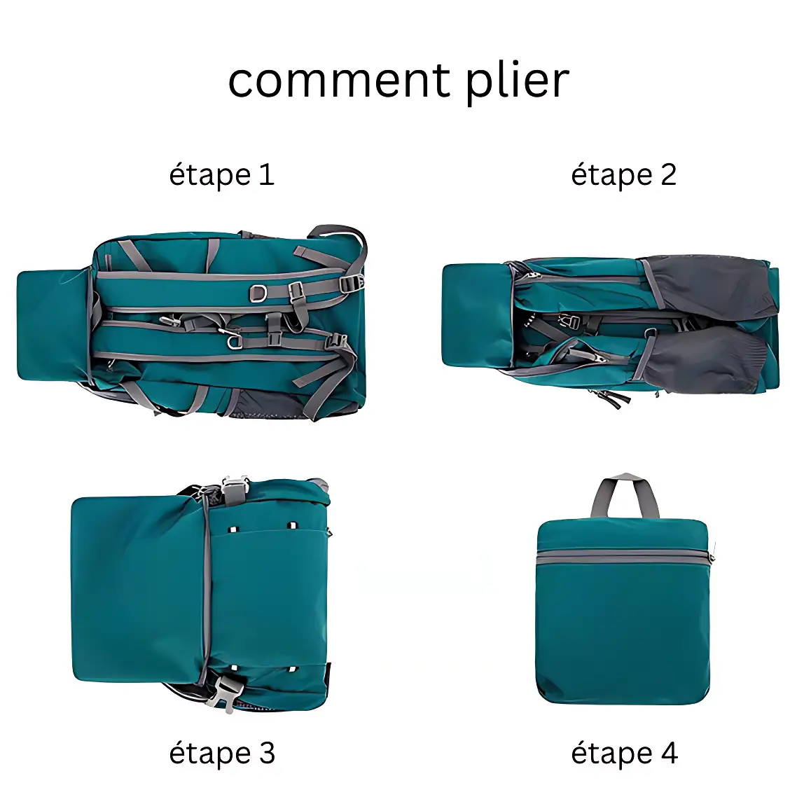 Sac à dos randonnée femme ultra léger vert 40l - Image 4