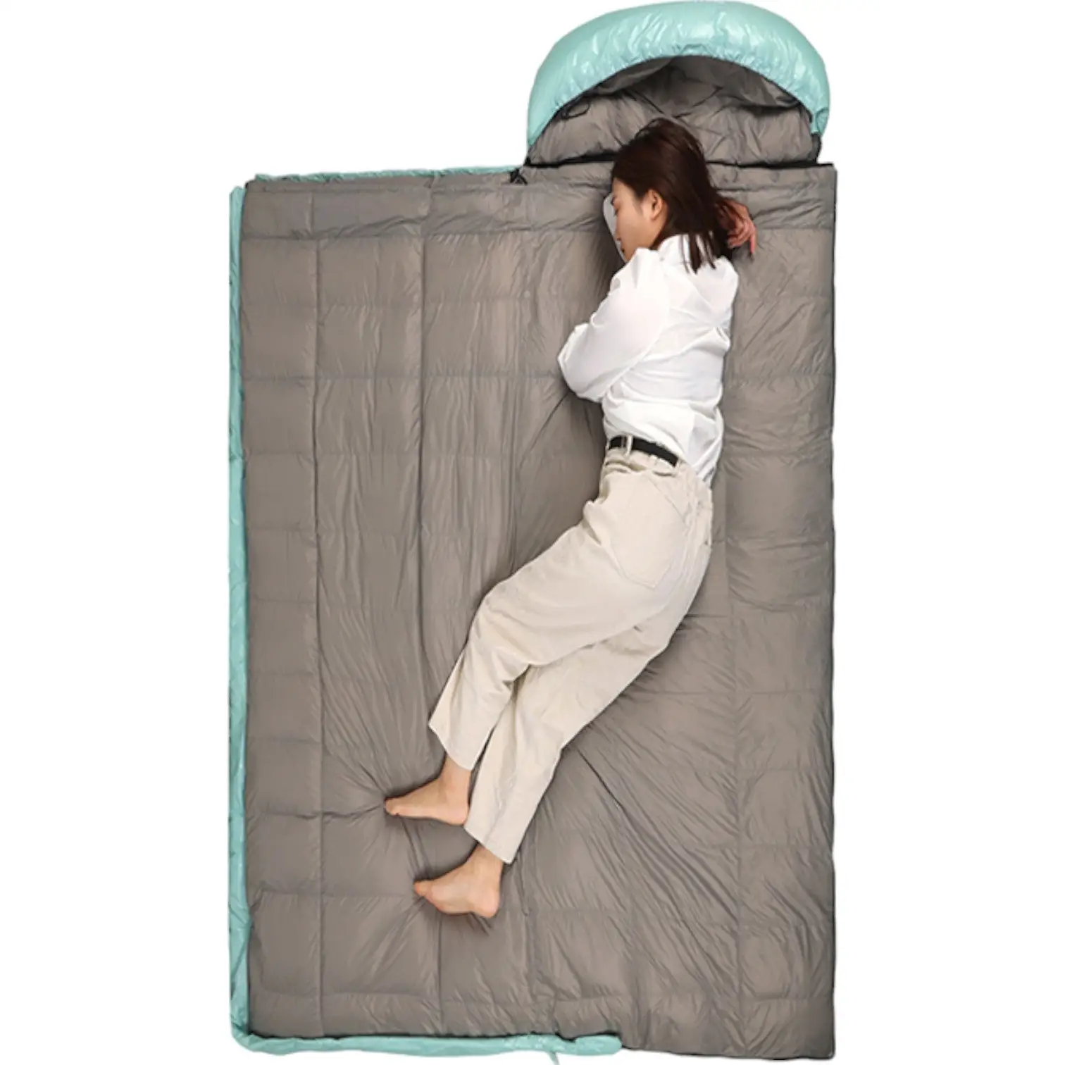 Sac de couchage rectangulaire duvet d'oie - Image 3