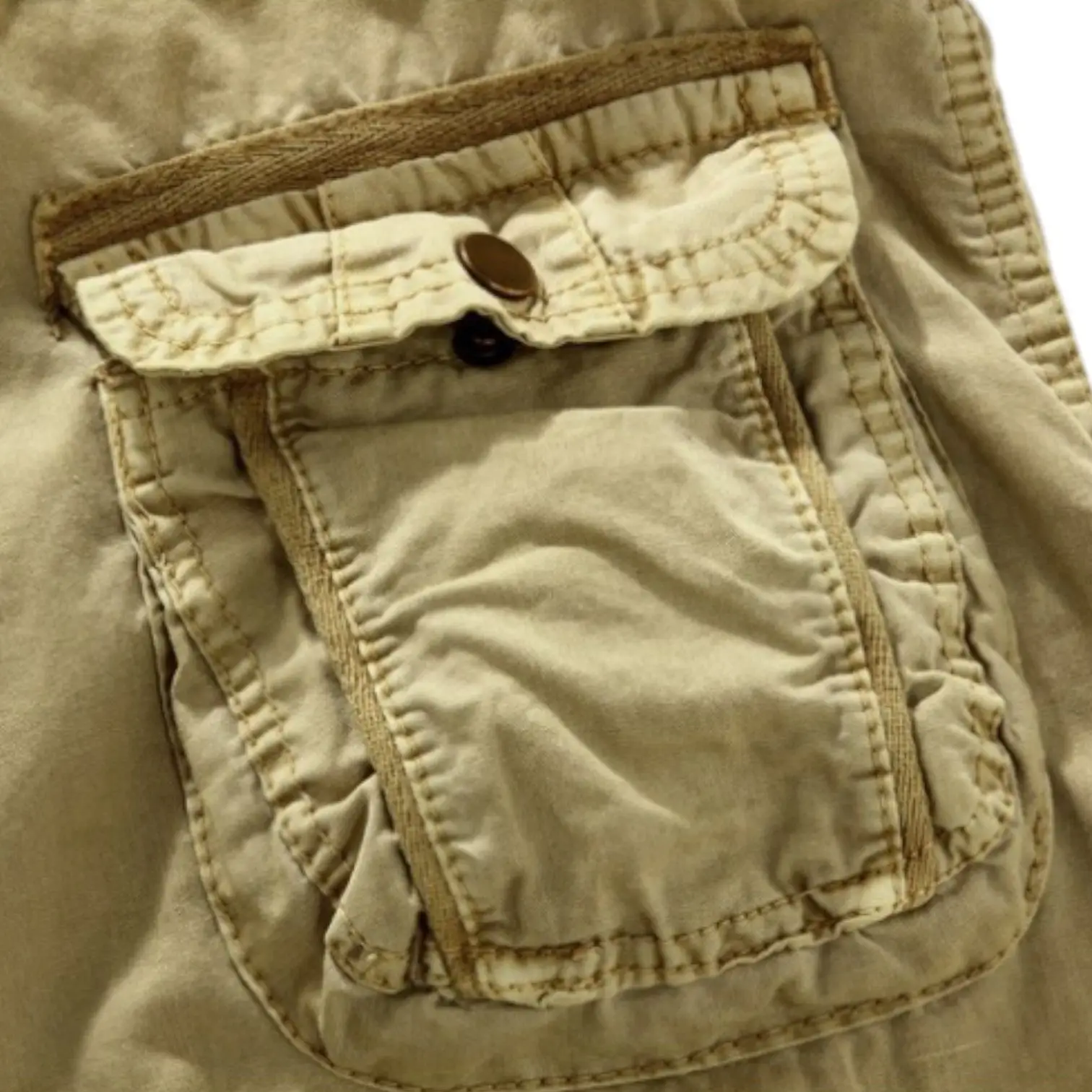 SHORT MILITAIRE AVEC EFFET FROISSÉ - Image 8