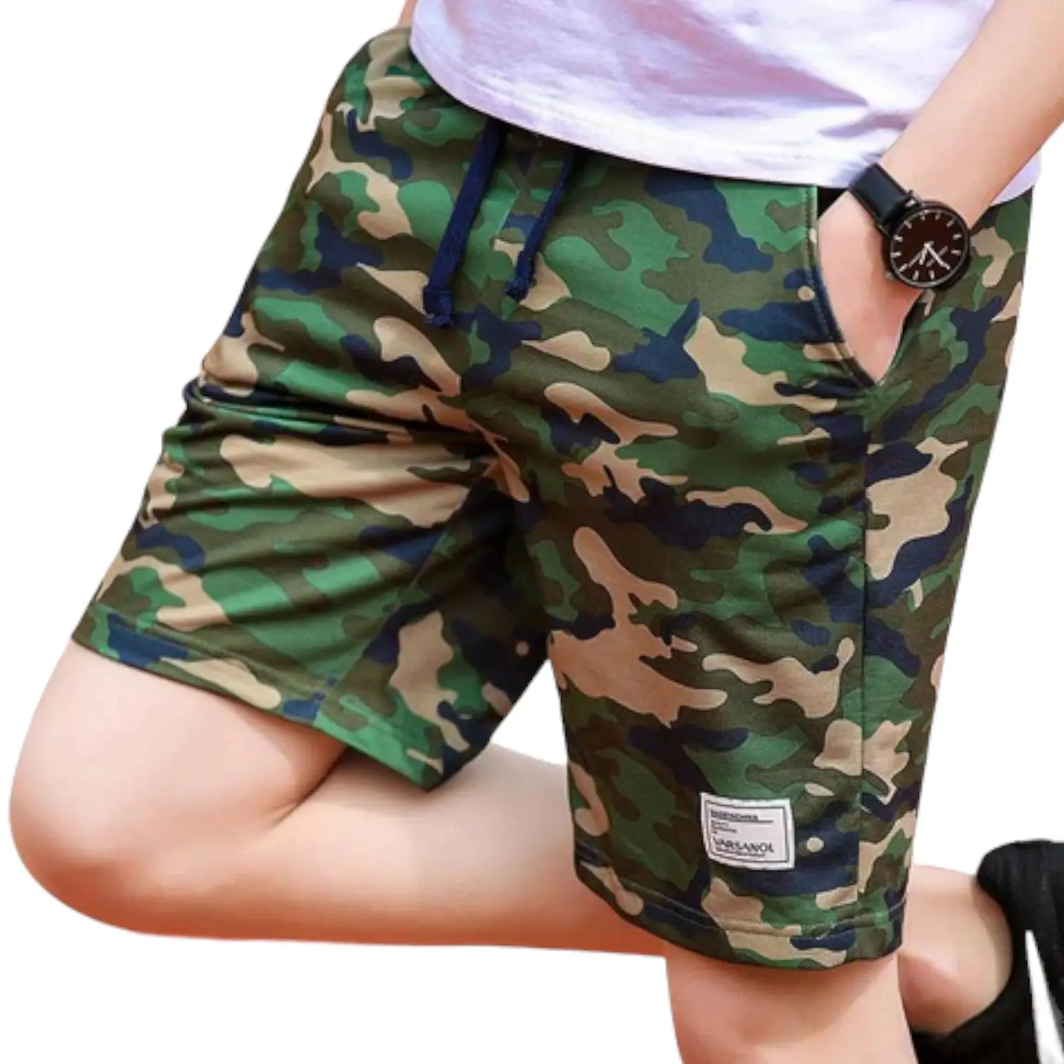 SHORT MILITAIRE - CAMOUFLAGE VERT - Image 6