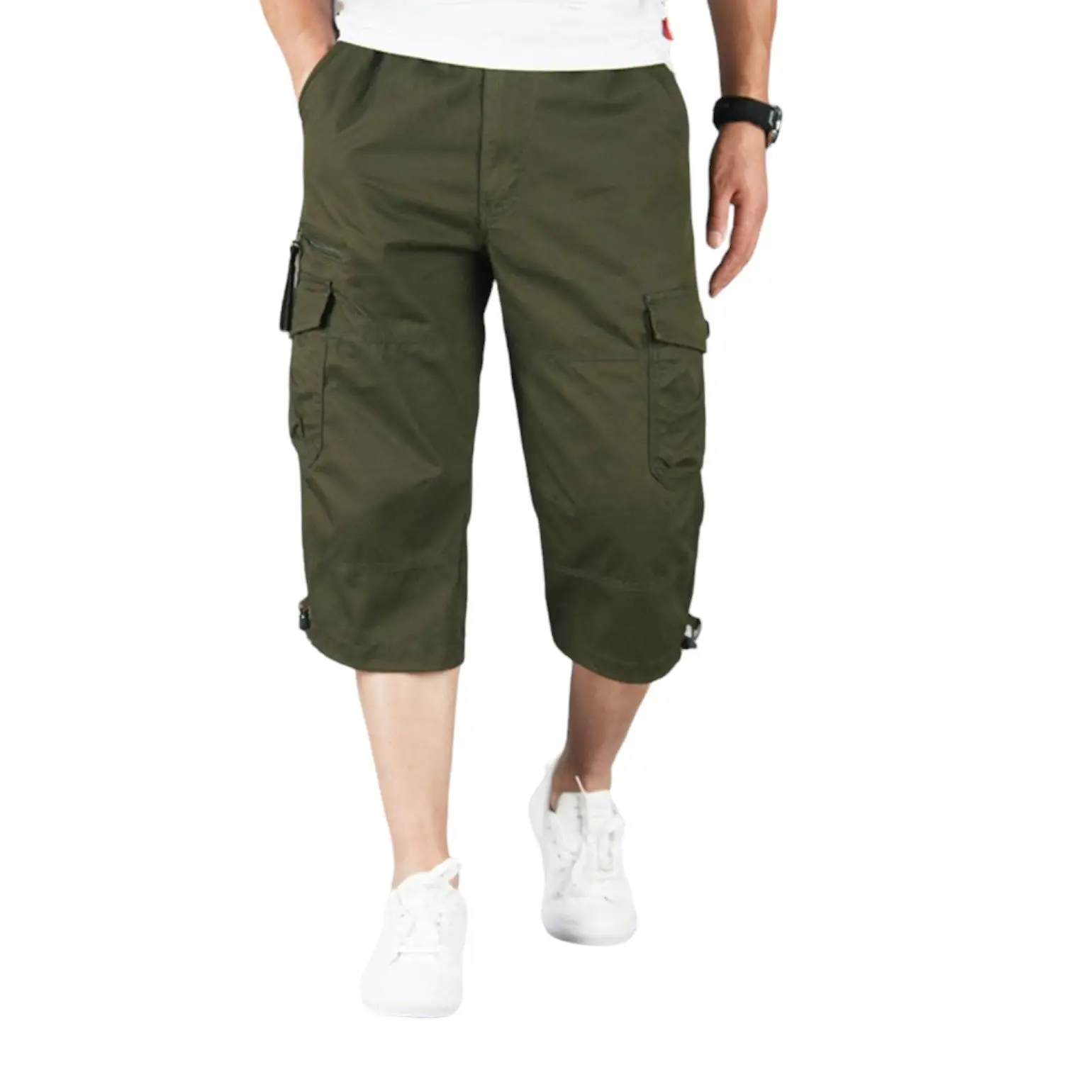 SHORT MILITAIRE LONG EN COTON - Image 7