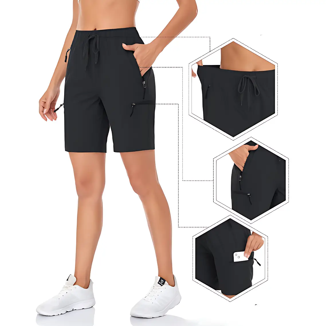 Short randonnée femme kaki - Image 10