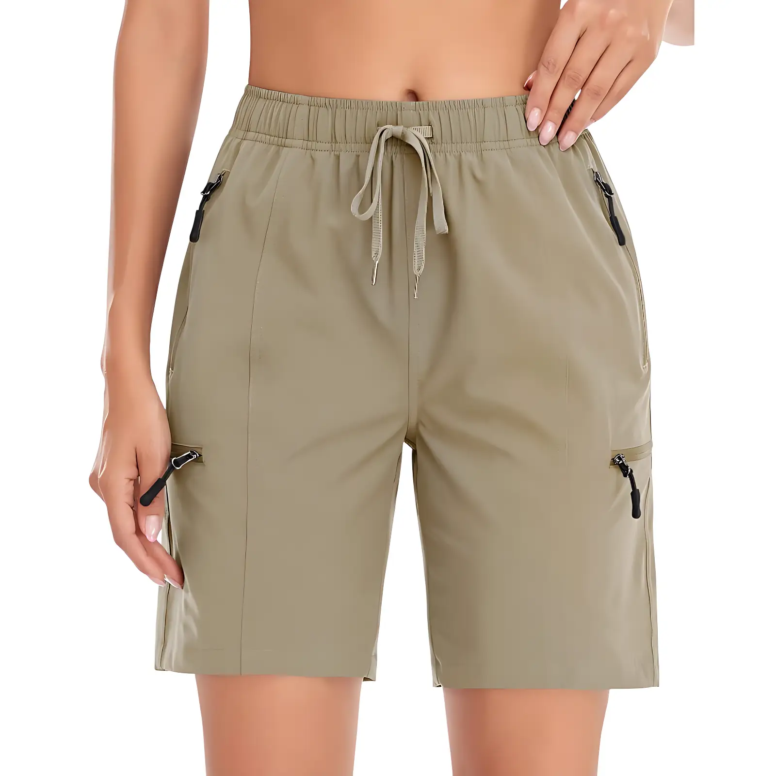 Short randonnée femme kaki - Image 4