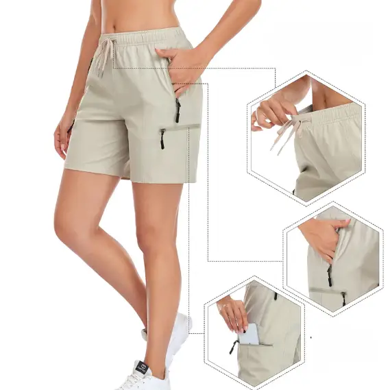 Short randonnée femme kaki - Image 8
