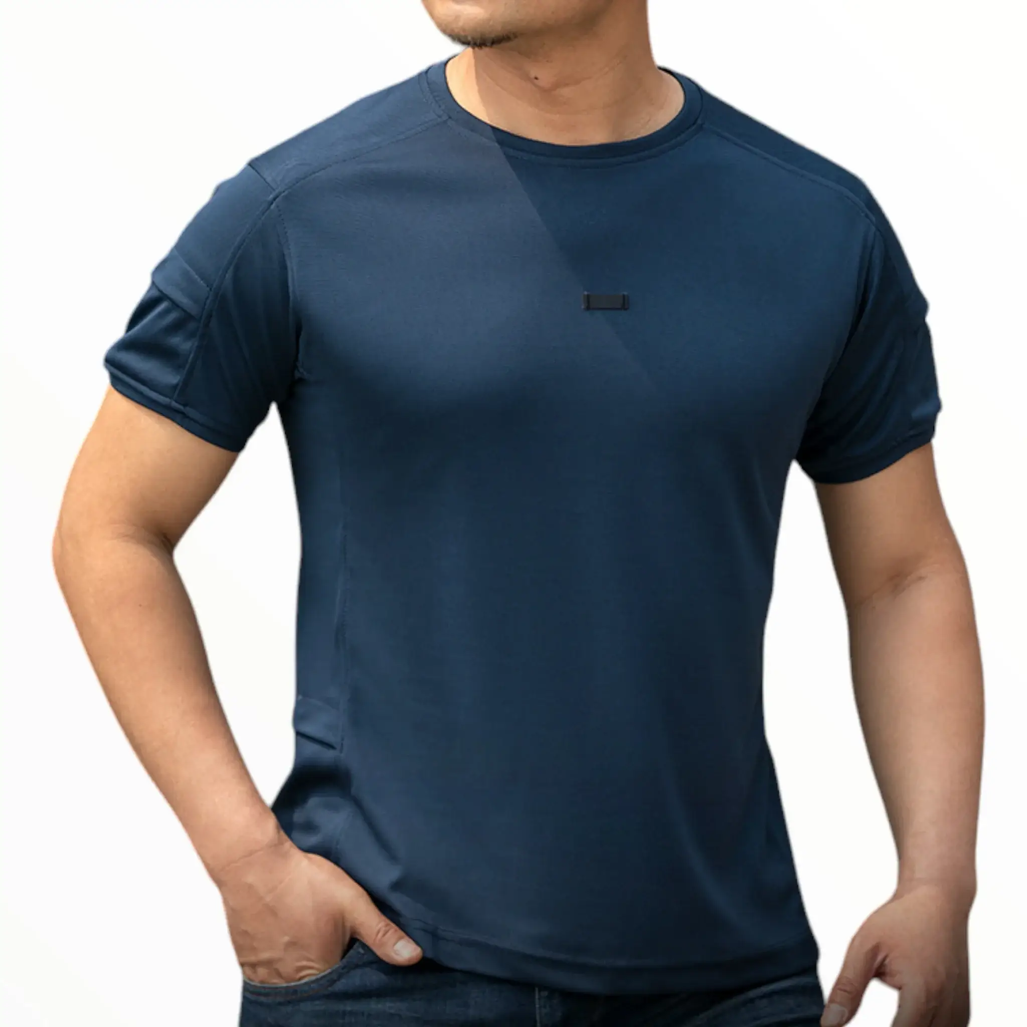 T-shirt militaire bleu - Image 3