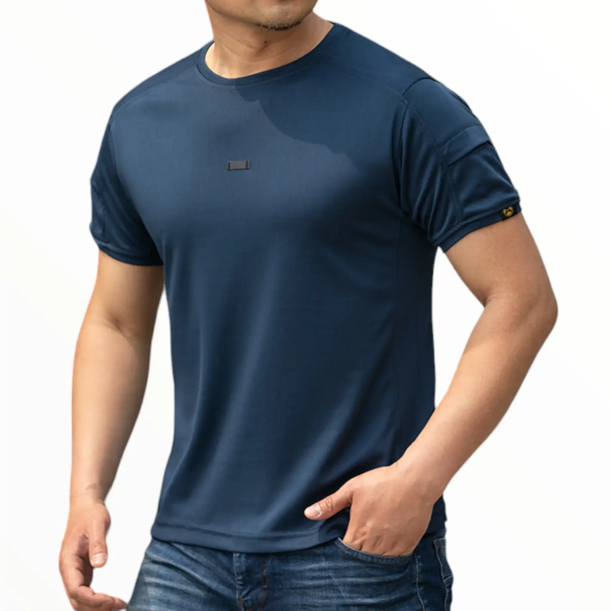T-shirt militaire bleu - Image 4