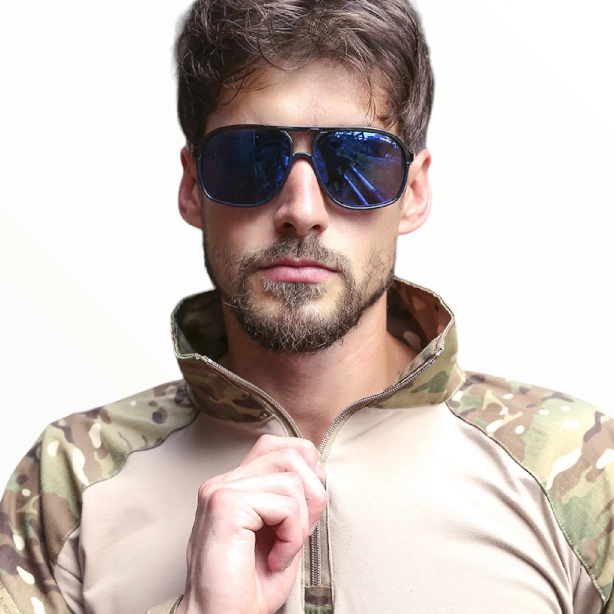 T-shirt militaire manche longue avec porte insigne - Image 3