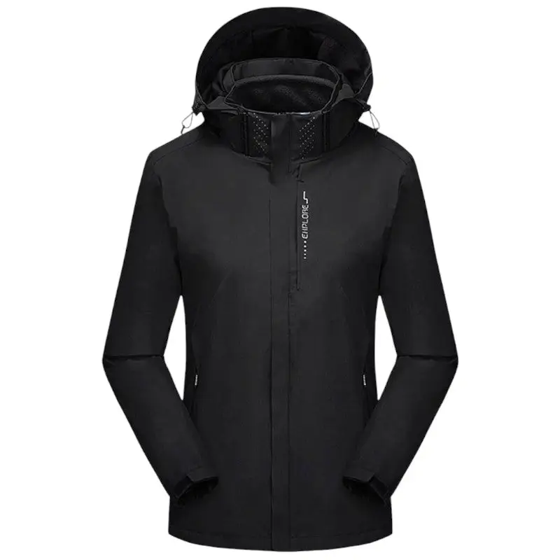 Veste chauffante automne hiver avec capuche amovible femme - Image 11