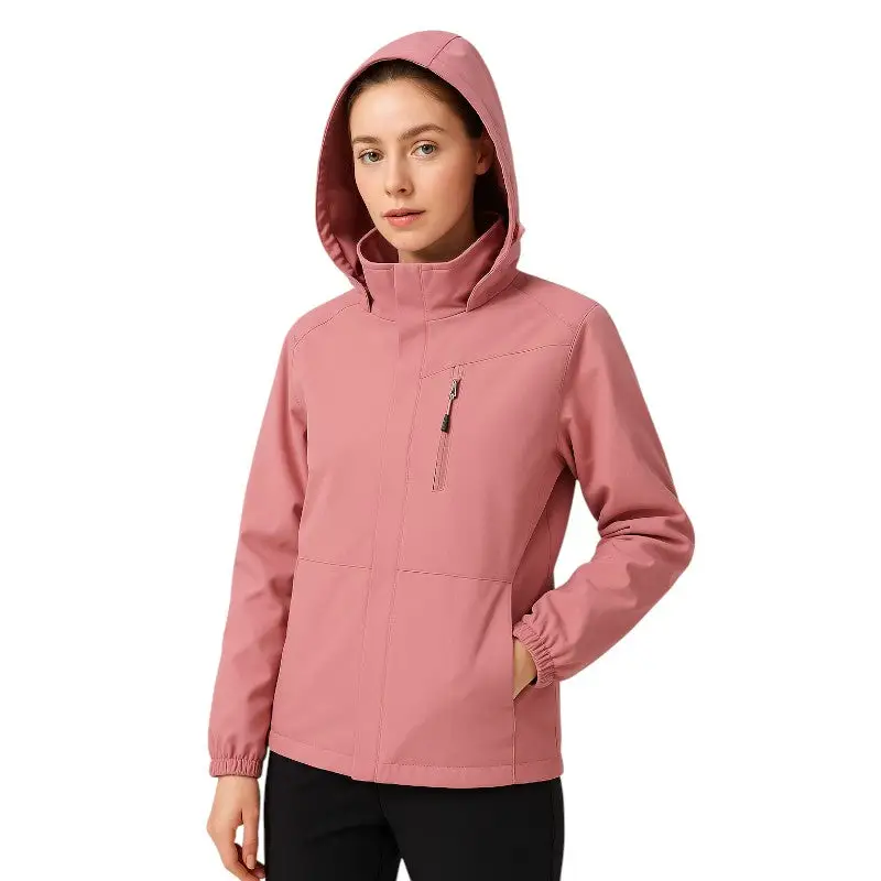 Veste chauffante automne hiver avec capuche amovible femme - Image 17
