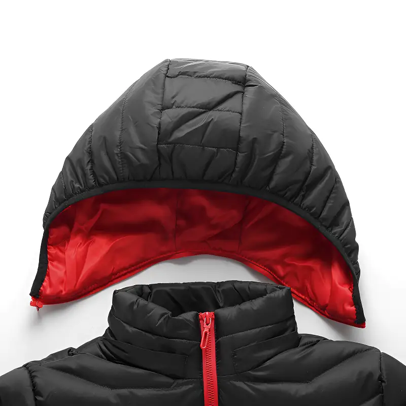 Veste chauffante électrique 5 zones noire et rouge - Image 7