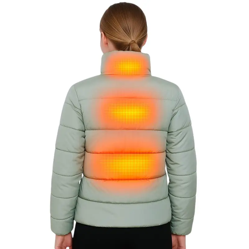 Veste chauffante en coton avec contrôle de température femme - Image 9