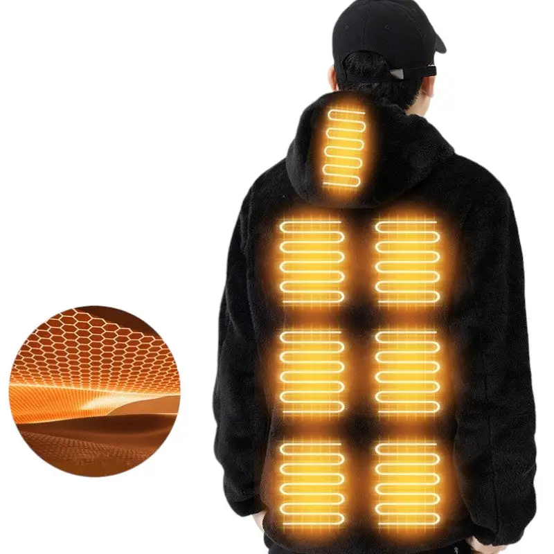 Veste chauffante USB en peluche femme - Image 10