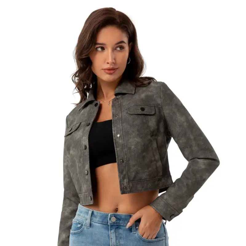 Veste coupe courte militaire femme - Image 10