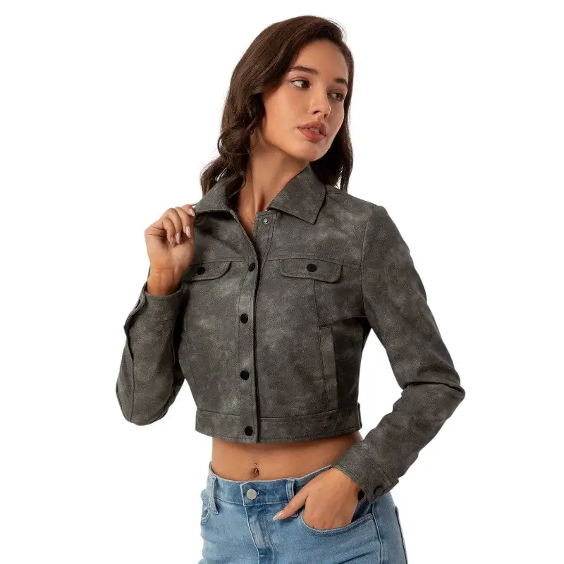 Veste coupe courte militaire femme - Image 11
