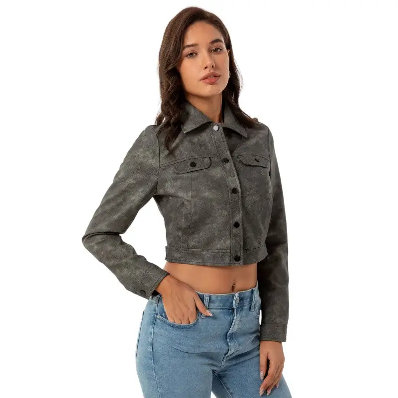 Veste coupe courte militaire femme - Image 12