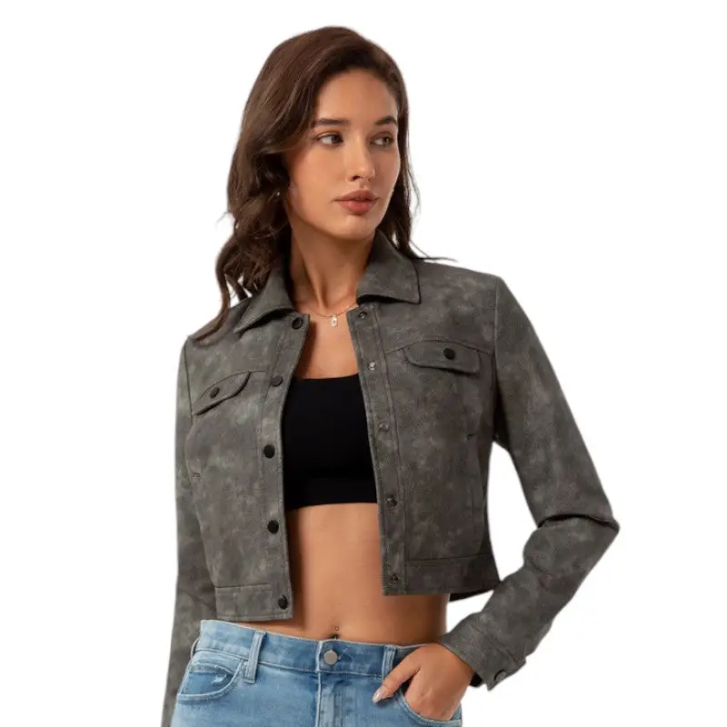 Veste coupe courte militaire femme - Image 8