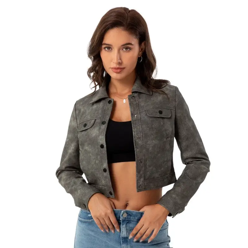 Veste coupe courte militaire femme - Image 9