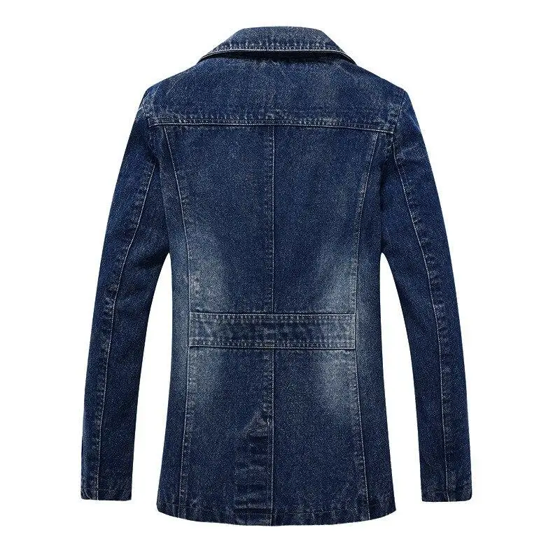 Veste en jean longue militaire - Image 4