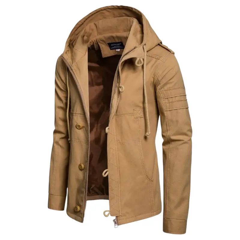 Veste homme militaire marron - Image 2