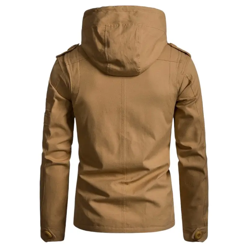 Veste homme militaire marron - Image 3