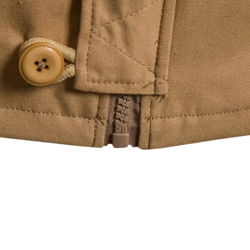 Veste homme militaire marron - Image 8