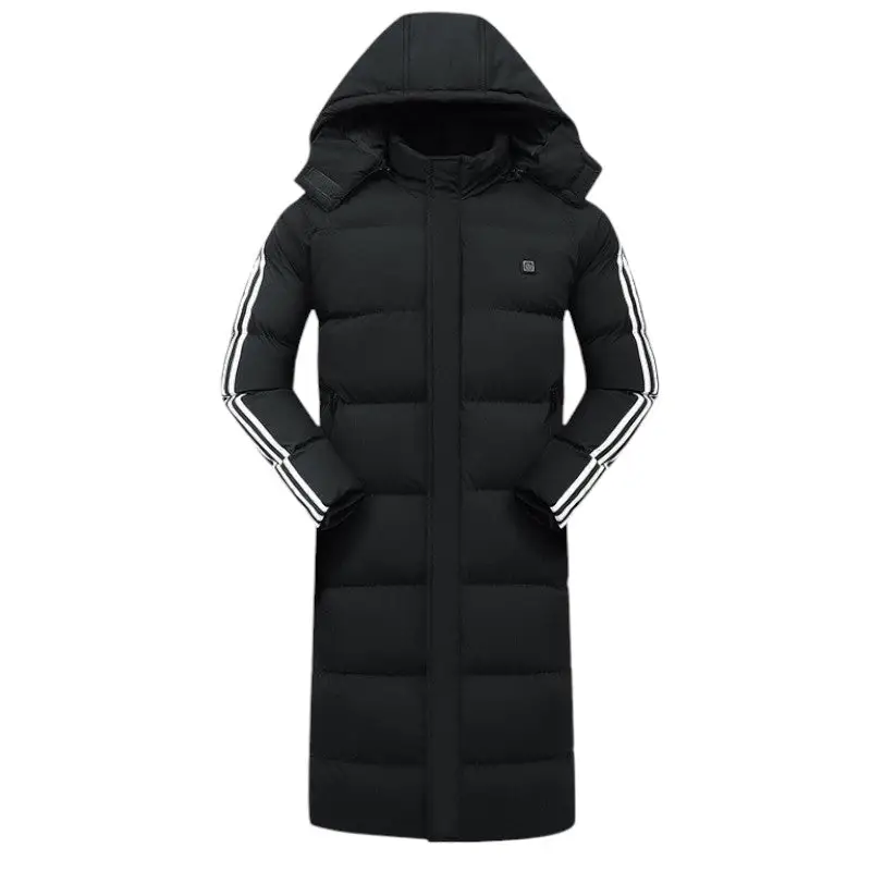 Veste longue chauffante 11 zones noire pour femme