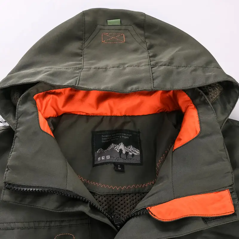 VESTE MILITAIRE AVEC REVERS ORANGE - Image 4