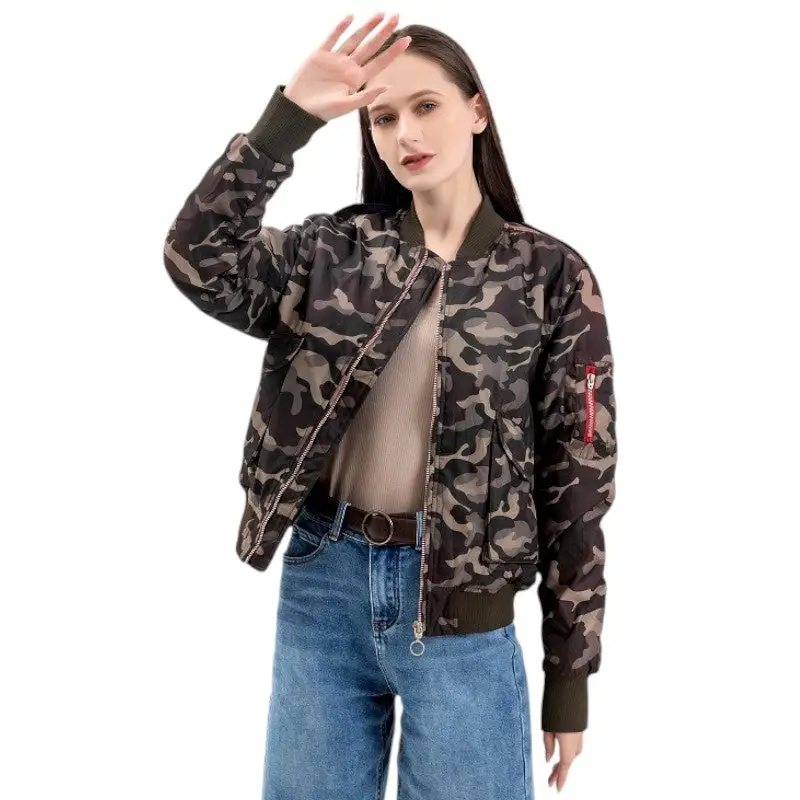 Veste militaire camouflage femme - Image 3